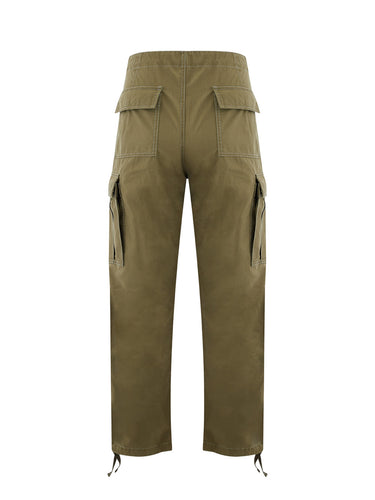 Elegant Green Cargo Trousers - Relaxed Fit